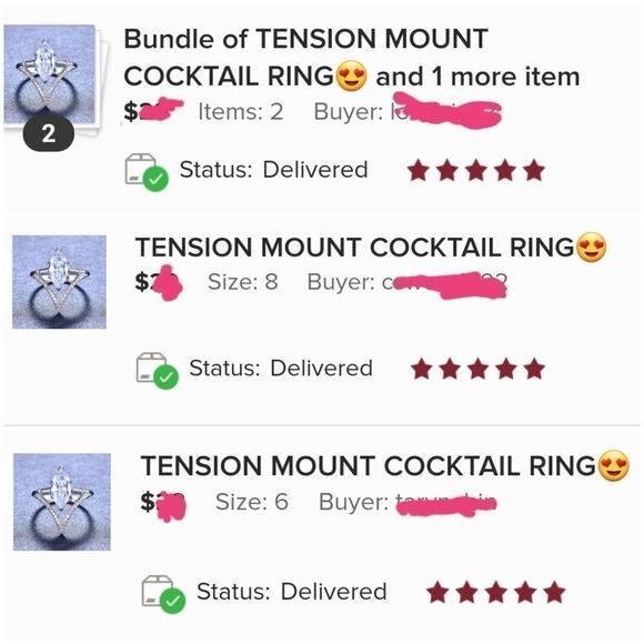 TENSION MOUNT COCKTAIL RING – LIMITED SUPPLY ✨ - Picture 3 of 5
